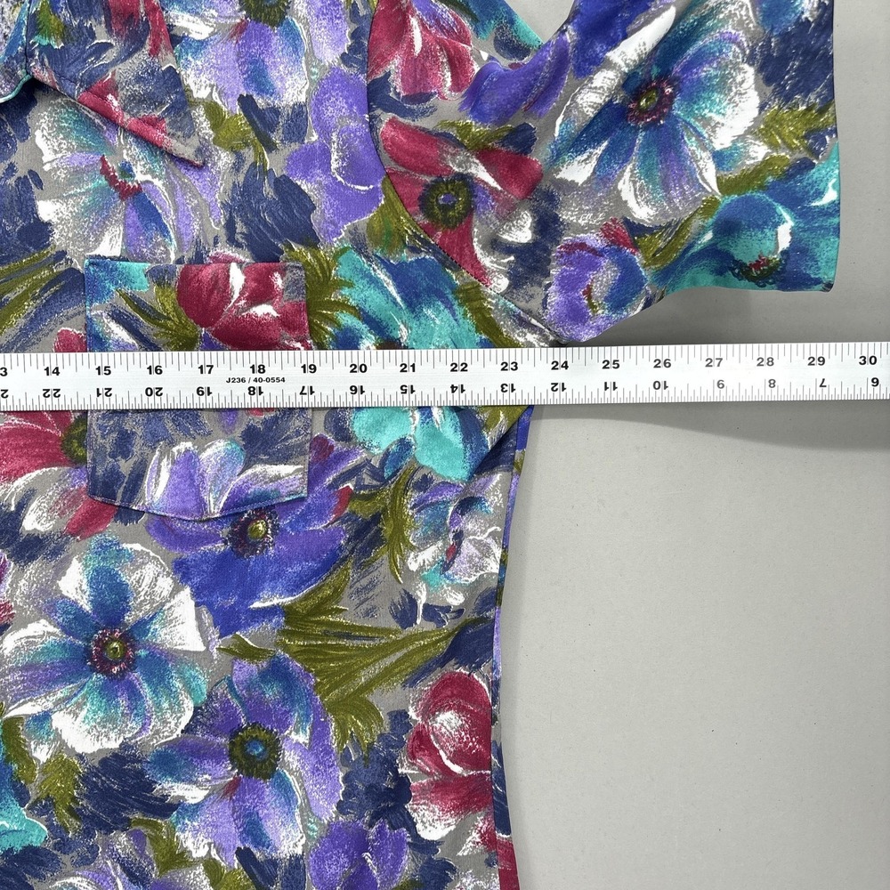 Vintage Paul Howard California Shirt Mens Large‎ 60s 70s Floral Dagger Collar - Picture 6 of 9